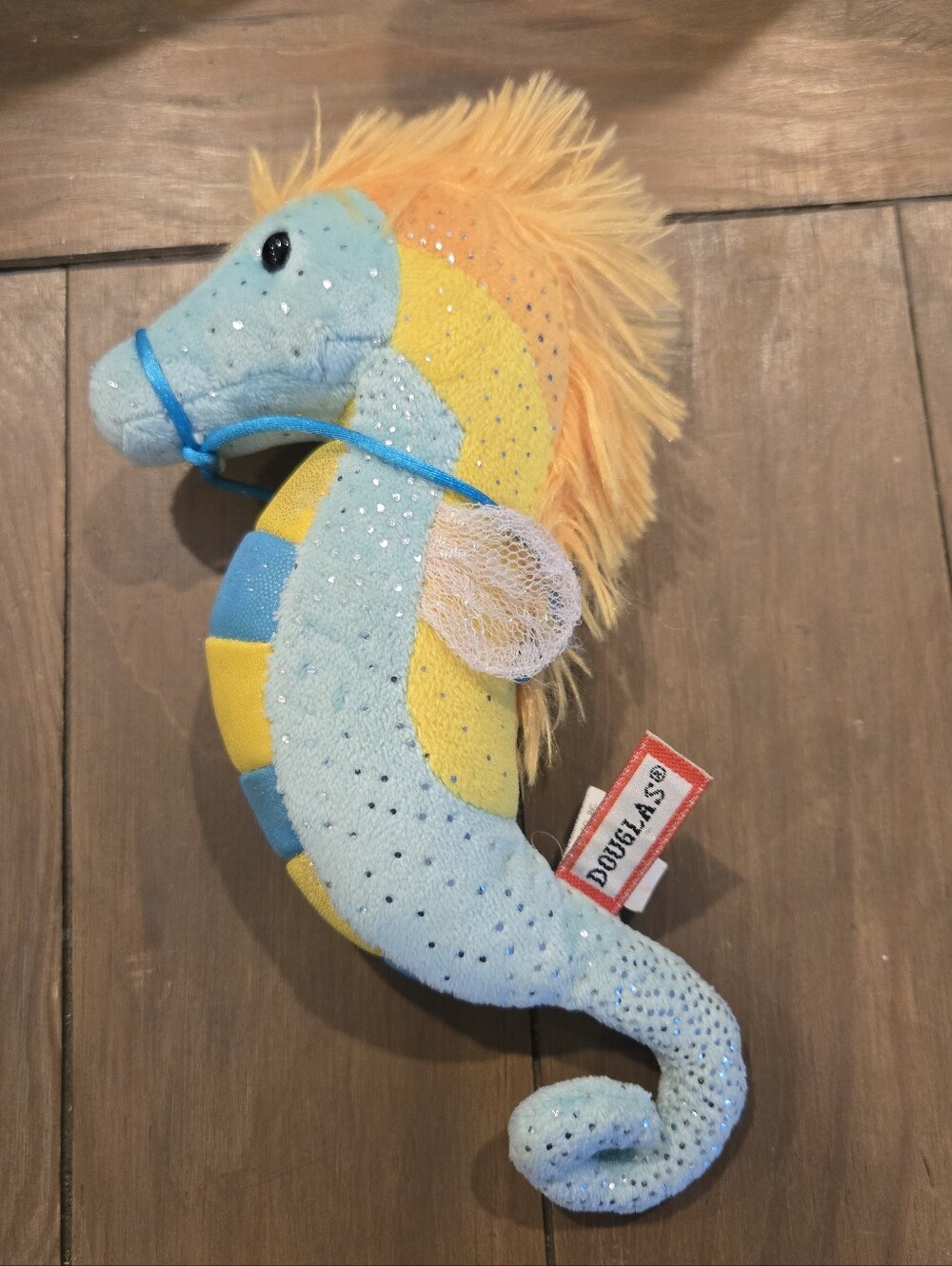 Douglas Blue & Yellow Plush Seahorse Stuffed Animal